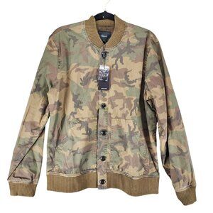 Rails Jacket Mens Medium Green Camo Long Sleeve Button Up Bomber *NWT*